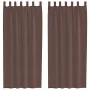 Gaze-Vorhänge mit Taschen für Stangen, 2 Stück, braun. von , Vorhänge und Gardinen - Ref: Foro24-4102174, Preis: 14,65 €, Rab...