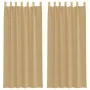 Gauze curtains with pockets for rods 2 pcs. sand by , Curtains and curtains - Ref: Foro24-4102218, Price: 13,99 €, Discount: %