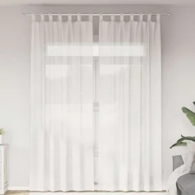 Gauze curtains with pockets for rods 2 pcs. white by , Curtains and curtains - Ref: Foro24-4102245, Price: 15,08 €, Discount: %