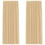 Gauze curtains with 2 sand-colored tab tops, 140x245 cm. by , Curtains and curtains - Ref: Foro24-4102309, Price: 14,92 €, Di...