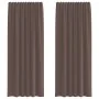 Gauze curtains with 2 brown tab tops. by , Curtains and curtains - Ref: Foro24-4102264, Price: 14,92 €, Discount: %