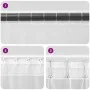 Gauze curtains with 2 brown tab tops. by , Curtains and curtains - Ref: Foro24-4102264, Price: 14,92 €, Discount: %