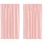 Gaze-Vorhänge mit Schlaufen, 2 Stück, rosa, 140x175 cm. von , Vorhänge und Gardinen - Ref: Foro24-4102287, Preis: 13,65 €, Ra...
