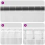 Gauze curtains with 2 light gray tab tops, 140x260 cm. by , Curtains and curtains - Ref: Foro24-4102300, Price: 15,26 €, Disc...