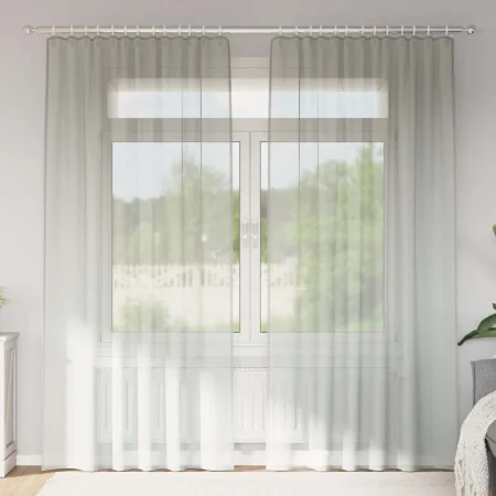Gauze curtains with 2 light gray tab tops, 140x225 cm. by , Curtains and curtains - Ref: Foro24-4102298, Price: 17,98 €, Disc...