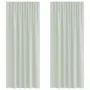 Cortinas de gasa con trabillas 2 uds gris claro 140x225 cm de , Cortinas y visillos - Ref: Foro24-4102298, Precio: 17,98 €, D...