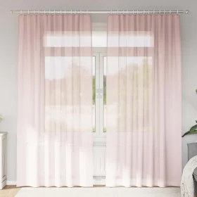 Gaze-Vorhänge mit Schlaufen, 2 Stück, hellrosa, 140x245 cm. von , Vorhänge und Gardinen - Ref: Foro24-4102279, Preis: 16,27 €...