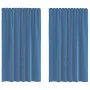 Gauze curtains with 2 royal blue tab tops, 140x175 cm. by , Curtains and curtains - Ref: Foro24-4102302, Price: 13,65 €, Disc...