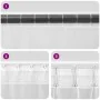Gauze curtains with 2 turquoise tab tops, 140x225 cm. by , Curtains and curtains - Ref: Foro24-4102328, Price: 16,48 €, Disco...