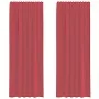 Gaze-Vorhänge mit Schlaufen, 2 Stück, Weinrot, 140x260 cm. von , Vorhänge und Gardinen - Ref: Foro24-4102340, Preis: 15,25 €,...