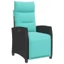 Silla de jardín reclinable con mesa auxiliar ratán negro de , Sillas de jardín - Ref: Foro24-4108279, Precio: 160,69 €, Descu...