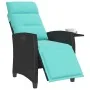 Silla de jardín reclinable con mesa auxiliar ratán negro de , Sillas de jardín - Ref: Foro24-4108279, Precio: 160,69 €, Descu...