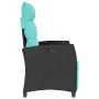 Reclining garden chair with black rattan side table by , Garden chairs - Ref: Foro24-4108279, Price: 160,69 €, Discount: %