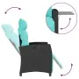 Reclining garden chair with black rattan side table by , Garden chairs - Ref: Foro24-4108279, Price: 160,69 €, Discount: %