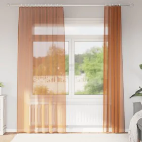 Gauze curtains with 2 terracotta tab tops, 140x225 cm. by , Curtains and curtains - Ref: Foro24-4102323, Price: 14,59 €, Disc...