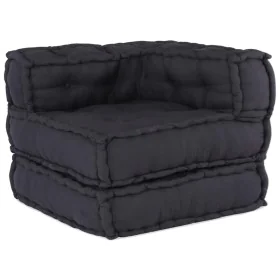 Modulares Pouf aus anthrazitfarbenem Stoff 70x70x54 von , Kissen für Stühle und Sofas - Ref: Foro24-4019025, Preis: 148,19 €,...
