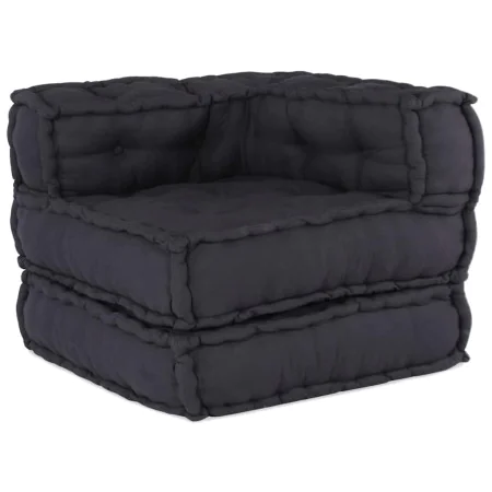 Modulares Pouf aus anthrazitfarbenem Stoff 70x70x54 von , Kissen für Stühle und Sofas - Ref: Foro24-4019025, Preis: 148,19 €,...
