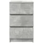 Bedside table with 3 concrete gray drawers 39x35x65 cm by , Nightstands - Ref: Foro24-861343, Price: 60,57 €, Discount: %