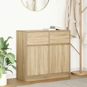 Sideboard mit Schublade Eiche Sonoma 80x34x76 cm Ingenieurholz von , Sideboards - Ref: Foro24-861537, Preis: 84,23 €, Rabatt: %