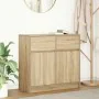 Sideboard with Sonoma oak drawer 80x34x76 cm engineered wood by , Sideboards - Ref: Foro24-861537, Price: 84,23 €, Discount: %