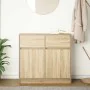 Sideboard with Sonoma oak drawer 80x34x76 cm engineered wood by , Sideboards - Ref: Foro24-861537, Price: 84,23 €, Discount: %