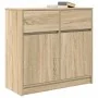 Sideboard mit Schublade Eiche Sonoma 80x34x76 cm Ingenieurholz von , Sideboards - Ref: Foro24-861537, Preis: 84,58 €, Rabatt: %