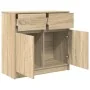 Sideboard mit Schublade Eiche Sonoma 80x34x76 cm Ingenieurholz von , Sideboards - Ref: Foro24-861537, Preis: 84,58 €, Rabatt: %