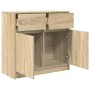 Sideboard with Sonoma oak drawer 80x34x76 cm engineered wood by , Sideboards - Ref: Foro24-861537, Price: 84,23 €, Discount: %