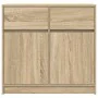 Sideboard with Sonoma oak drawer 80x34x76 cm engineered wood by , Sideboards - Ref: Foro24-861537, Price: 84,23 €, Discount: %