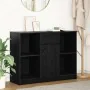 Sideboard with black oak drawer 101x35x76 cm engineered wood by , Sideboards - Ref: Foro24-861563, Price: 94,34 €, Discount: %