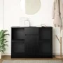 Sideboard with black oak drawer 101x35x76 cm engineered wood by , Sideboards - Ref: Foro24-861563, Price: 94,34 €, Discount: %