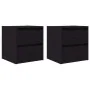 Wall-mounted bedside tables 2 units black oak 38x34x40 cm by , Nightstands - Ref: Foro24-861250, Price: 87,80 €, Discount: %