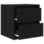 Wall-mounted bedside tables 2 units black oak 38x34x40 cm by , Nightstands - Ref: Foro24-861250, Price: 87,80 €, Discount: %