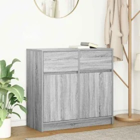 Aparador con cajón gris Sonoma 80x34x76 cm madera de ingeniería von , Sideboards - Ref: Foro24-861540, Preis: 86,62 €, Rabatt: %