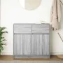 Aparador con cajón gris Sonoma 80x34x76 cm madera de ingeniería by , Sideboards - Ref: Foro24-861540, Price: 86,62 €, Discoun...