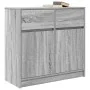 Aparador con cajón gris Sonoma 80x34x76 cm madera de ingeniería by , Sideboards - Ref: Foro24-861540, Price: 86,62 €, Discoun...