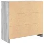 Aparador con cajón gris Sonoma 80x34x76 cm madera de ingeniería by , Sideboards - Ref: Foro24-861540, Price: 86,62 €, Discoun...