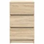 Mesilla de noche con 3 cajones roble Sonoma 39x35x65 cm by , Nightstands - Ref: Foro24-861341, Price: 69,38 €, Discount: %