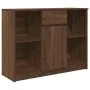 Aparador con cajón roble marrón 101x35x76 cm madera ingeniería by , Sideboards - Ref: Foro24-861568, Price: 91,33 €, Discount: %