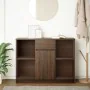Aparador con cajón roble marrón 101x35x76 cm madera ingeniería by , Sideboards - Ref: Foro24-861568, Price: 91,33 €, Discount: %