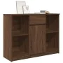 Aparador con cajón roble marrón 101x35x76 cm madera ingeniería by , Sideboards - Ref: Foro24-861568, Price: 91,33 €, Discount: %