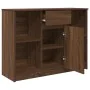 Aparador con cajón roble marrón 101x35x76 cm madera ingeniería by , Sideboards - Ref: Foro24-861568, Price: 91,33 €, Discount: %