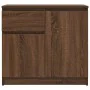 Aparador con cajón roble marrón 71x35x65 cm madera ingeniería de , Aparadores - Ref: Foro24-861604, Precio: 76,53 €, Descuent...