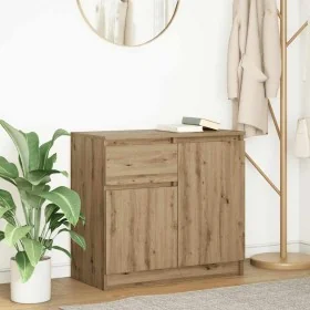 Handgefertigter Eichenschrank mit Schublade, 71x35x65cm, aus Ingenieurholz. von , Sideboards - Ref: Foro24-861606, Preis: 74,...