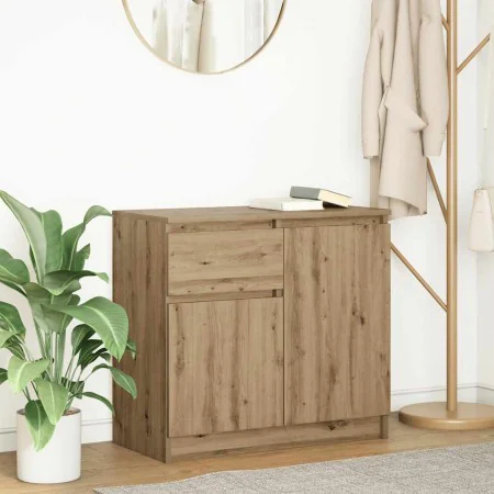 Handgefertigter Eichenschrank mit Schublade, 71x35x65cm, aus Ingenieurholz. von , Sideboards - Ref: Foro24-861606, Preis: 74,...