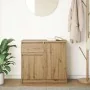 Handgefertigter Eichenschrank mit Schublade, 71x35x65cm, aus Ingenieurholz. von , Sideboards - Ref: Foro24-861606, Preis: 74,...