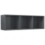 Glossy gray plywood book shelf 36x30x114cm by vidaXL, Bookcases and shelves - Ref: Foro24-800143, Price: 34,44 €, Discount: %