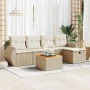 Garden sofa set with 6-piece synthetic rattan beige cushions by , Garden sets - Ref: Foro24-3325838, Price: 442,75 €, Discoun...