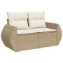 Garden sofa set with 6-piece synthetic rattan beige cushions by , Garden sets - Ref: Foro24-3325838, Price: 442,75 €, Discoun...