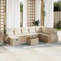 Garden sofa set with 9-piece synthetic rattan beige cushions by , Garden sets - Ref: Foro24-3325859, Price: 635,52 €, Discoun...